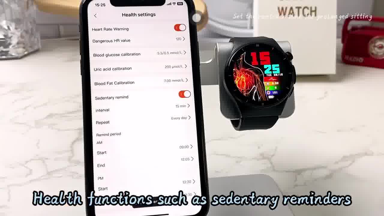 Blood Lipids Uric Acid Blood Glucose Smart Watch