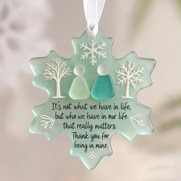Buy More Save MoreSnowflake-Shaped Sea Glass Friendship Decor Shaped by Nature & Crafted by Hand! - BUY 1