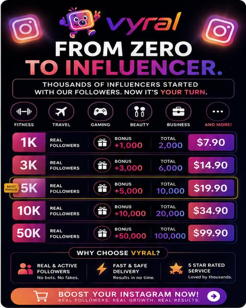 Vyral — Real Instagram Followers in 24h