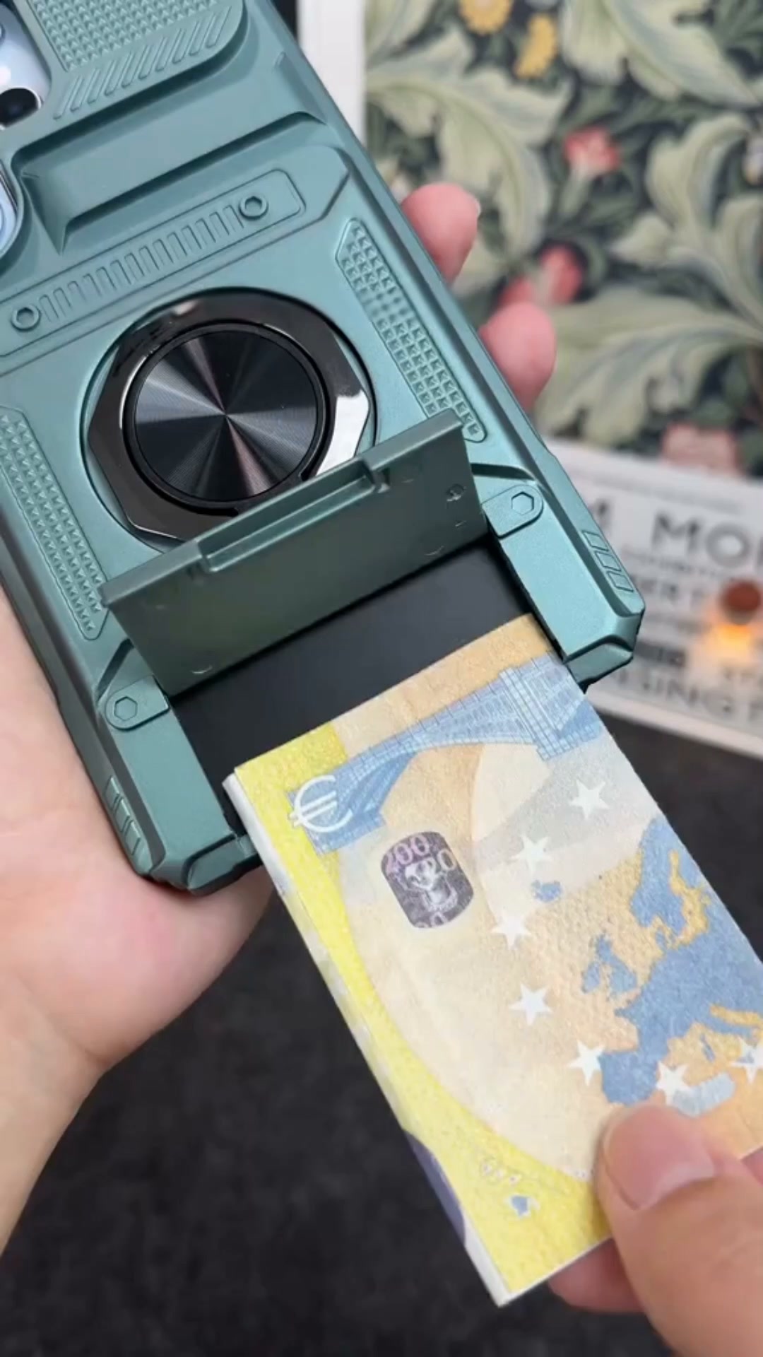 Magnetic Stand · Hidden Card Slot · Drop Protection