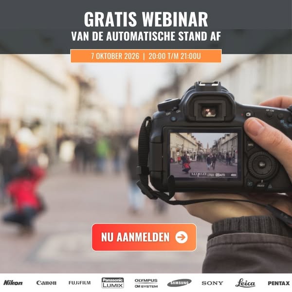 Gratis webinar: leer in 40 minuten betere foto's maken