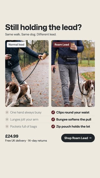 Hands free for the whole walk
