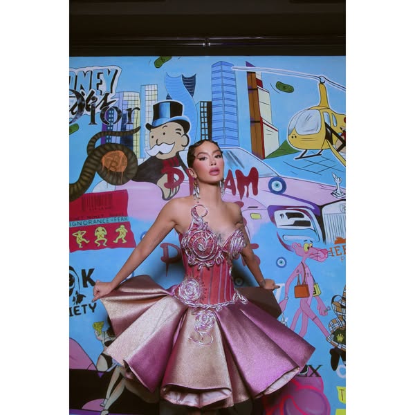 Pink Shimmering Short Embellished Dress — SALE up to 70% off