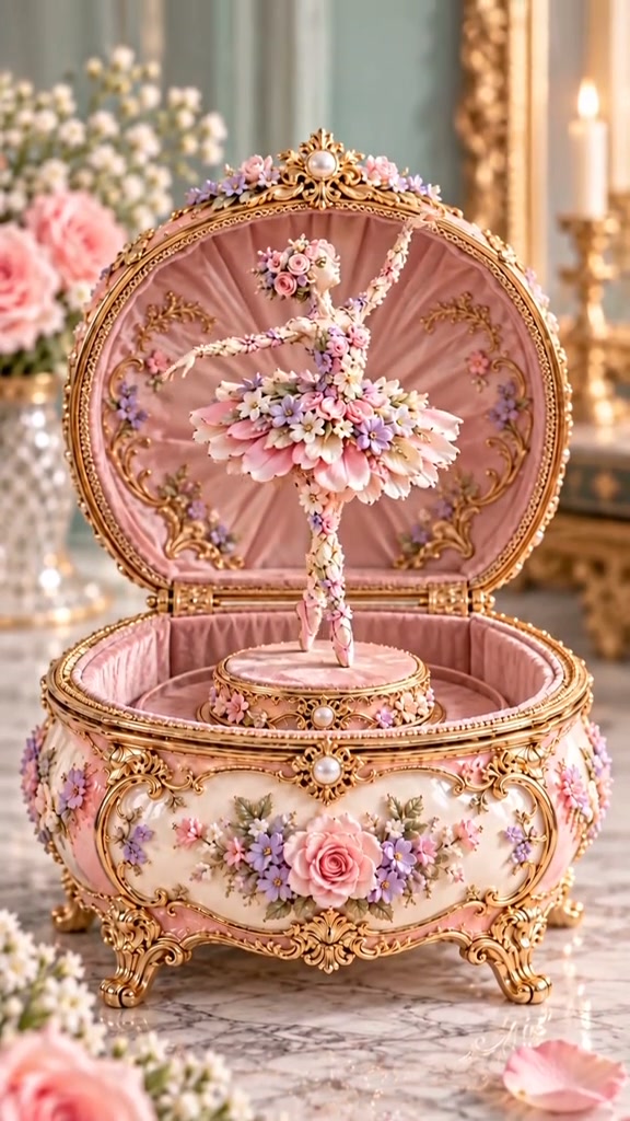 LAST DAY! 49% OFF Vintage Floral Keepsake Music Box