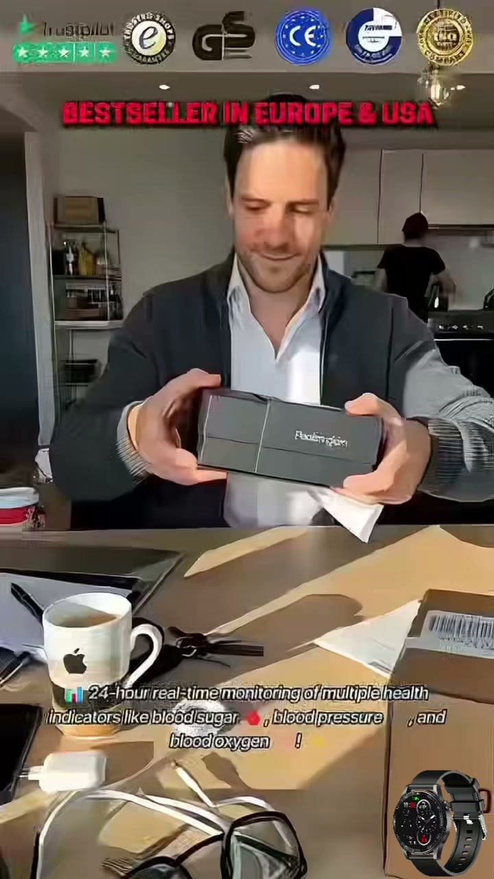Kein schmerzhaftes Fingerstechen mehr! Smartwatch zur Blutzucker‑ & Blutdruckmessung‼