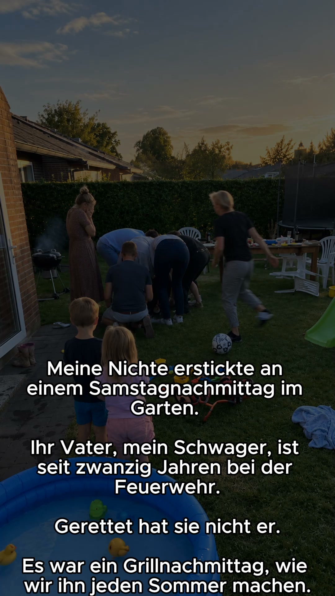 Meine Nichte erstickte. Ihr Vater ist Feuerwehrmann. Gerettet hat sie jemand anderes.