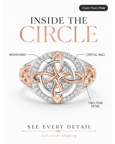 Witches Knot Circle Ring
