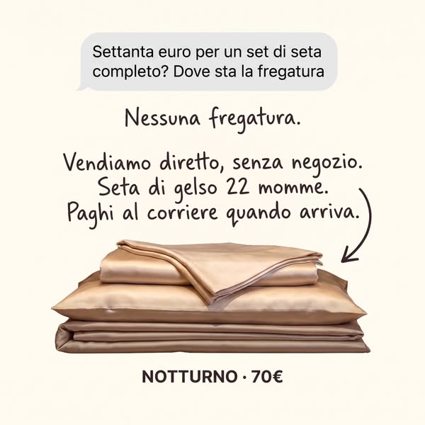 Set completo in seta a 70€