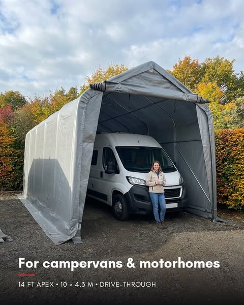 Campervan and Motorhome Shelter, 33 x 14 ft