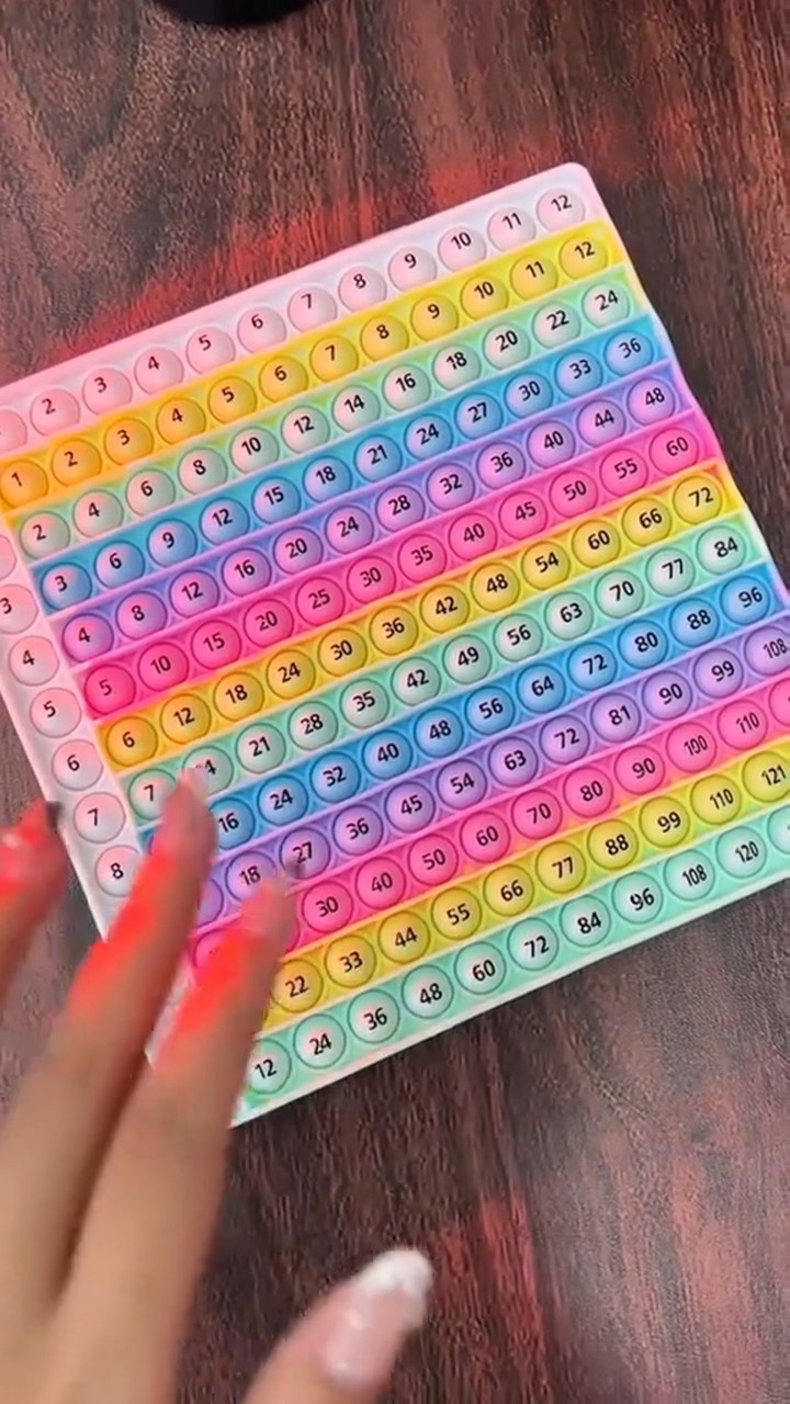 12x12 Multiplication Table Board Game – Portable Math Practice and Learning Toy for Kids