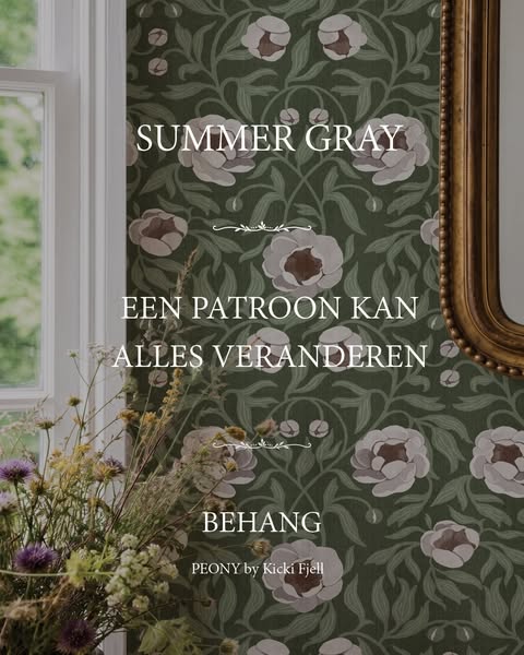 Handgetekend behang, ontworpen door kunstenaars