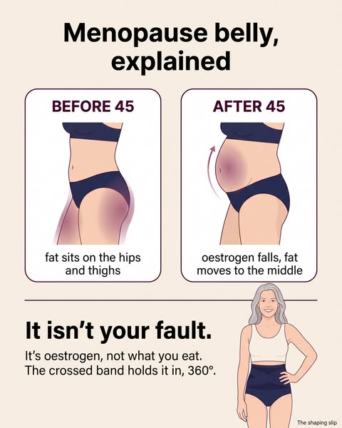 Before 45, fat sat on your hips. After 45, it moved to the middle. Here's why.