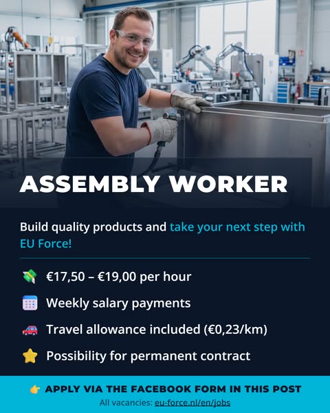 Vacancy Assembly Worker – Stainless Steel Production | Netherlands
