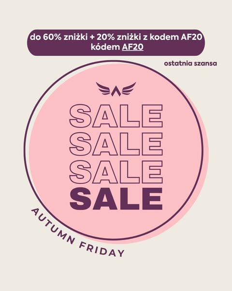 Zniżki do 60% + dodatkowe 20% z kodem AF20