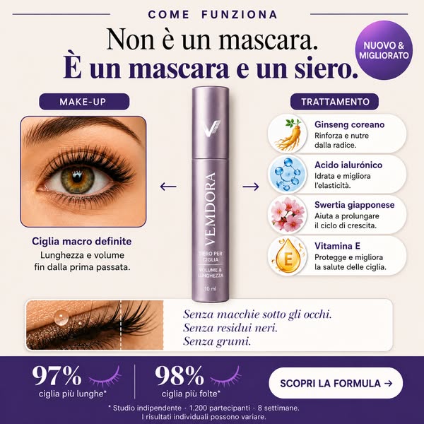 Effetto ciglia finte, senza ciglia finte
