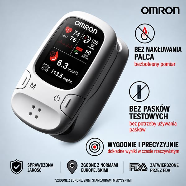 OMRON — glukoza pod kontrolą bez igieł i pasków