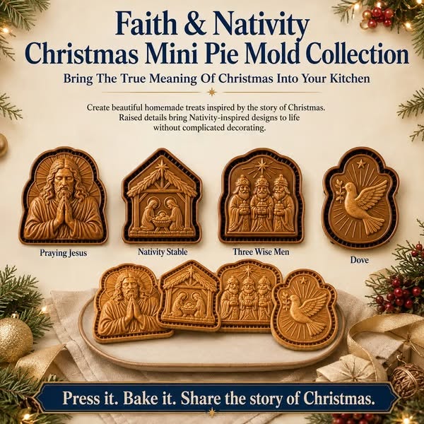 Faith & Nativity Christmas Mini Pie Mold Collection