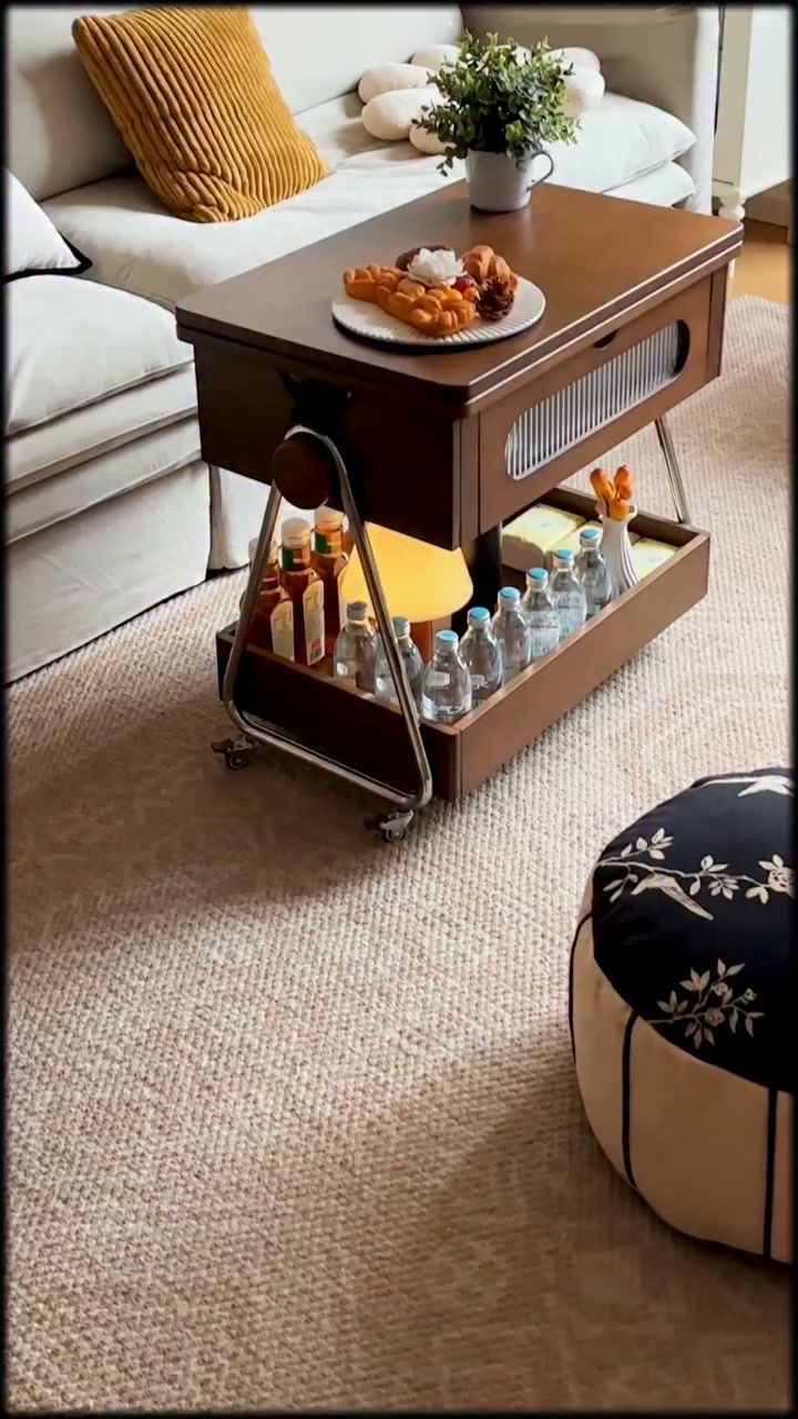 Lift‑Up Expandable Rolling Coffee Table £67.72 | Free Shipping + 30‑Day Free Returns