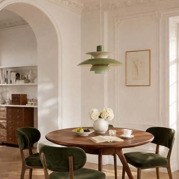 Morandi Farbige Pendelleuchte mit Skulpturalem Design