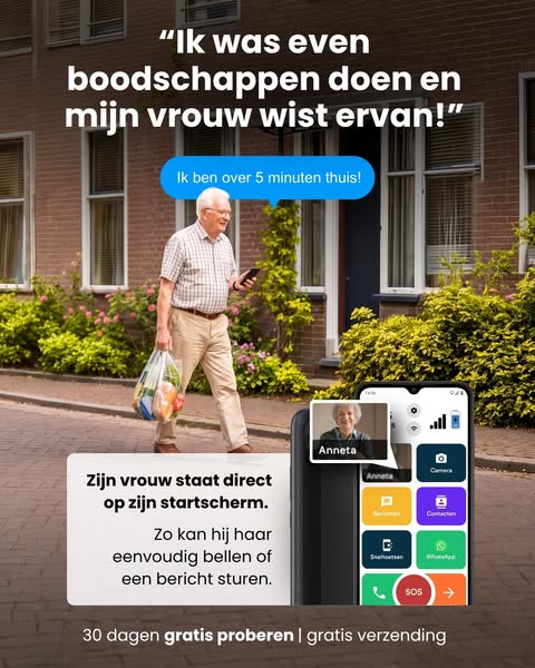 Zijn vrouw staat direct op zijn startscherm