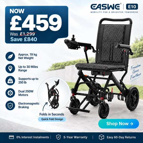 £459 Electric Wheelchair – Save £840