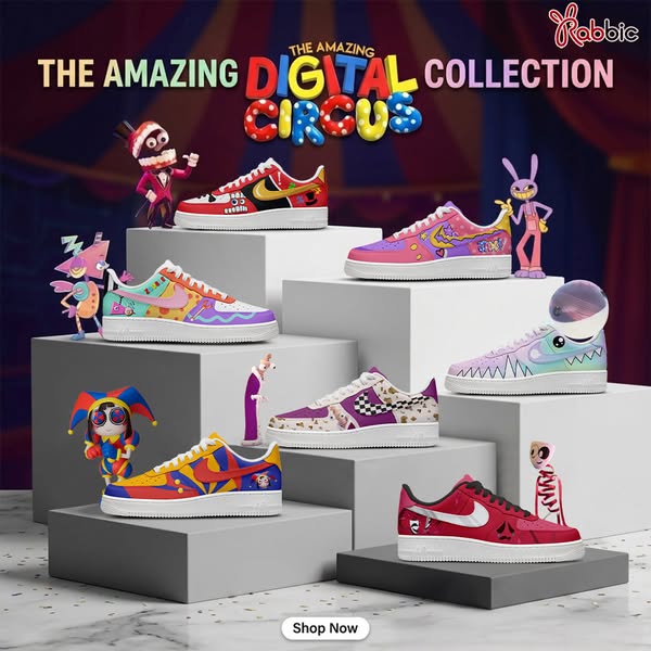 Rock our custom The Amazing Digital Circus AF1s