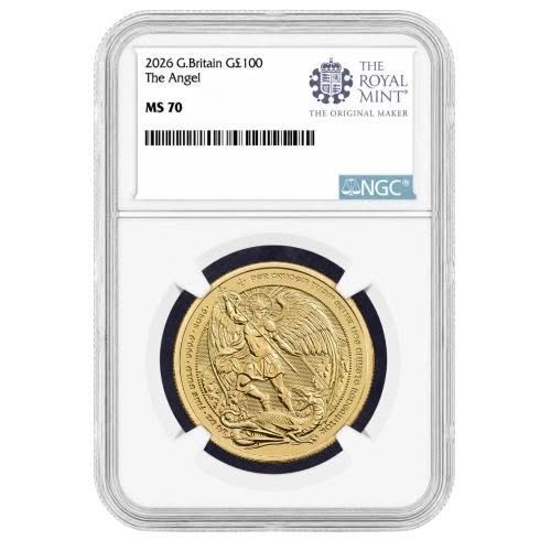 NGC Certified The Angel 2026 1oz Gold Coin MS70£4,551.92