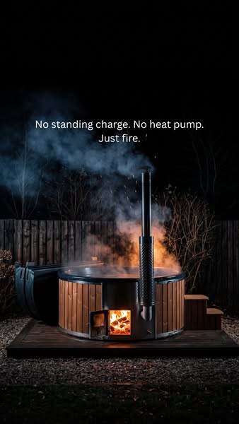 Grafton - 5-6 Person Wood-Fired Hot Tub With Acrylic Insert