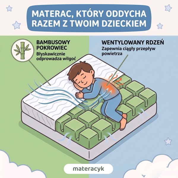 Jeden dwustronny materac na całe dzieciństwo.