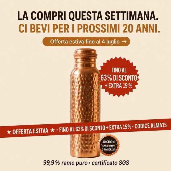 Puro rame. Garanzia a vita. Spedizione gratuita. Alma Pure™: l’investimento benessere che meriti.