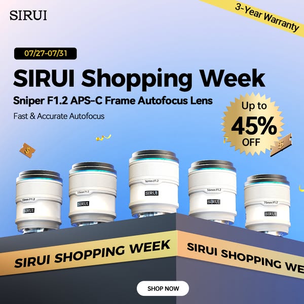 SIRUI Sniper 23mm f1.2 APS-C Autofocus Lens, Fastest Autofocus