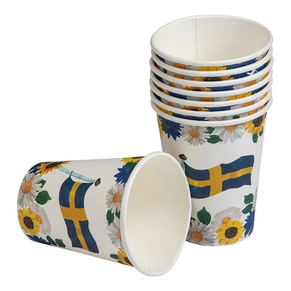 Papperslanterna, Rund, Blå