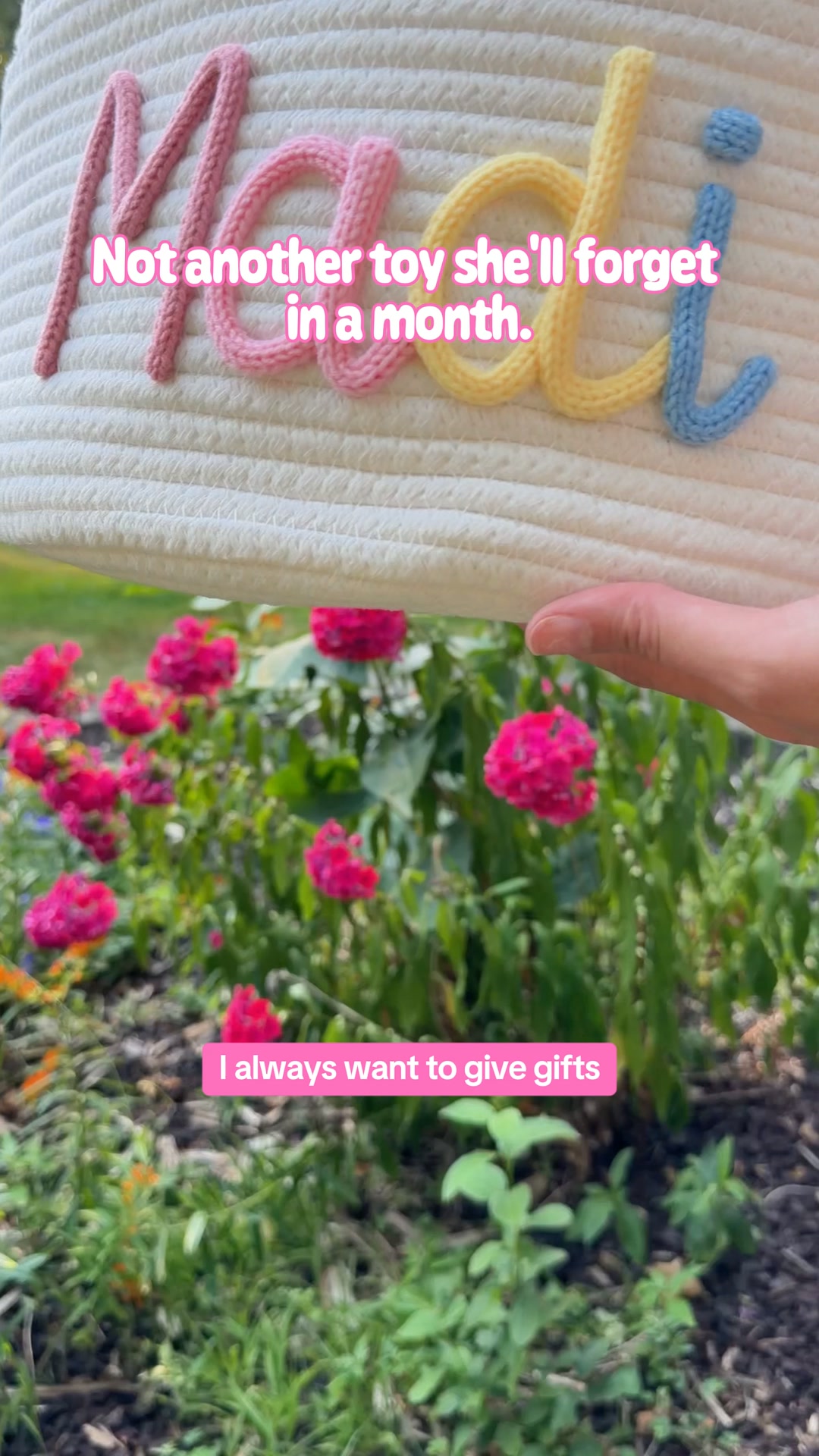 Personalized Knitted Basket!