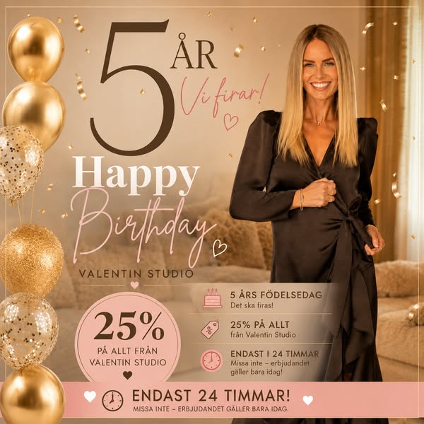 25% på ALLT från Valentin Studio