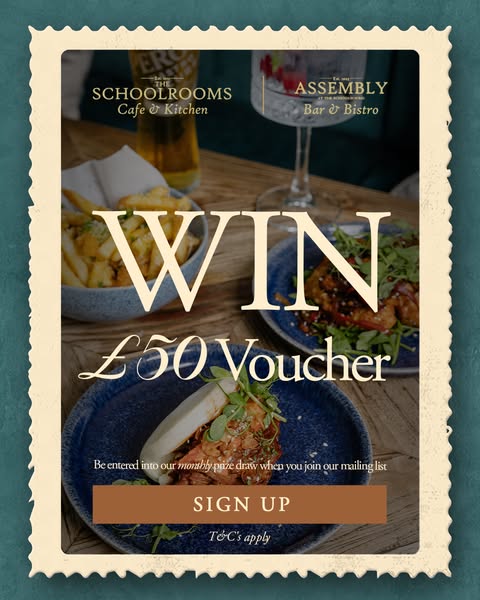 Join Our Mailing List For Your Chance To Win A £50 Voucher