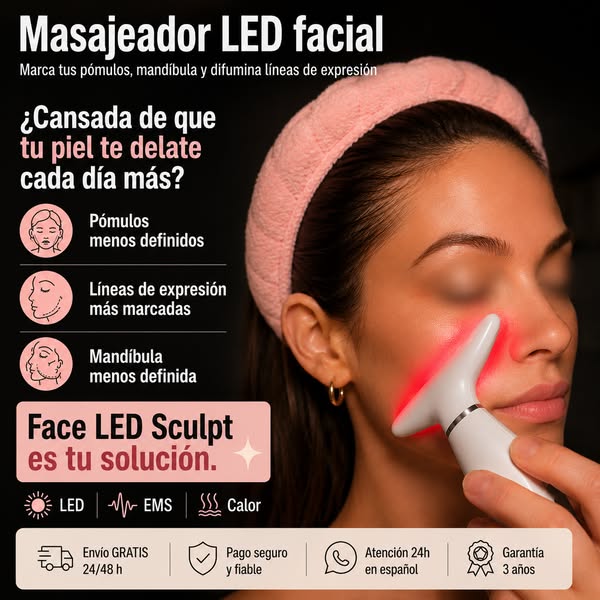 Masajeador Facial LED Sculpt