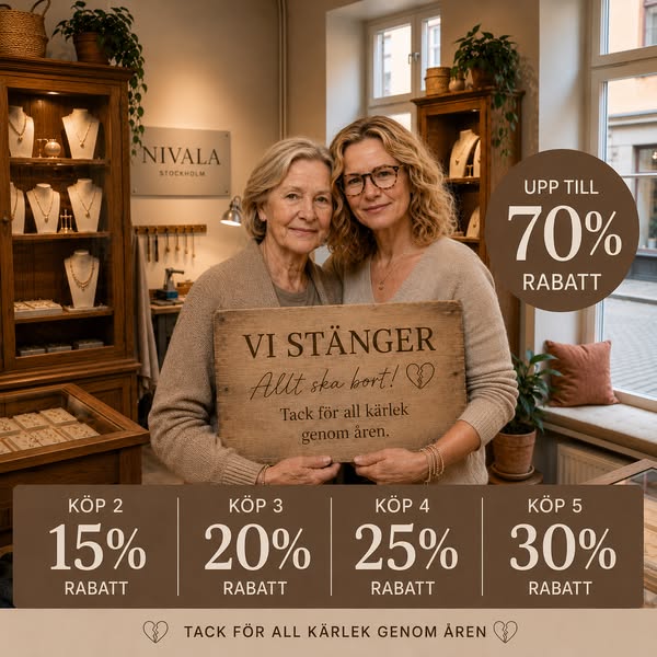 Lagerutförsäljning hos Nivala Stockholm