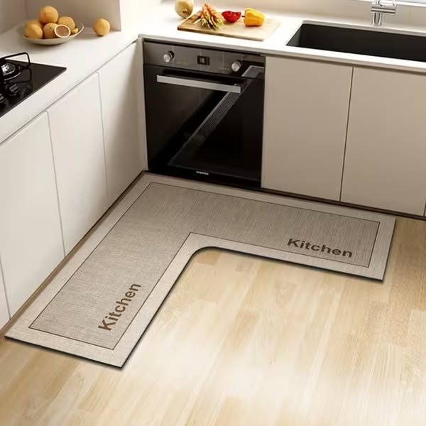 L-Shaped Non-Slip Kitchen Mat | Sale Price £9.99