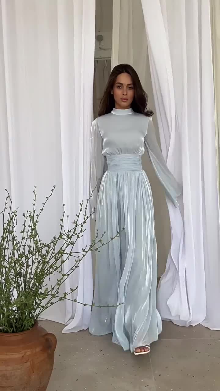 Fashionable Fantasy Color Maxi Dress