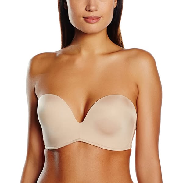€54.90 Wonderbra Ultimate Strapless Push-Up Σουτιέν Strapless με Ενίσχυση και βαθύ ντεκολτέ Μπεζ W032D