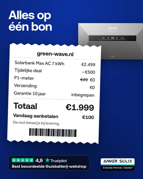Nu €1.999, bespaar €500