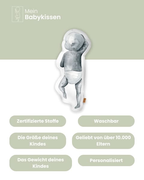 1:1 wie bei der Geburt – mit Gewicht & Größe