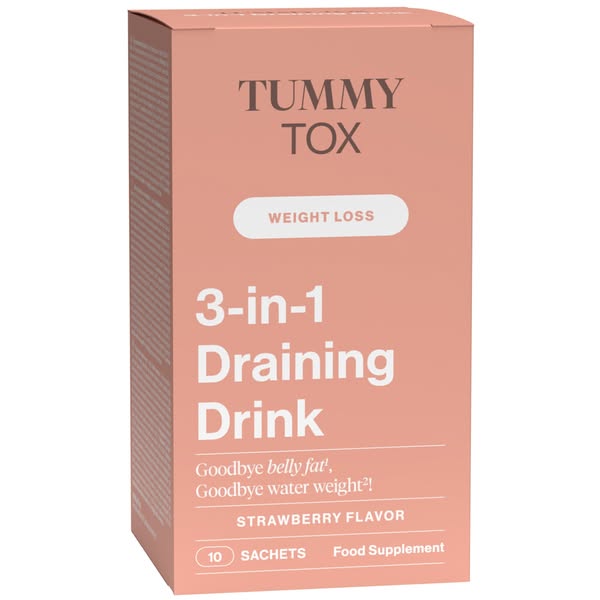 3-in-1 Draining Drink (Strawberry) - Drink against water weight