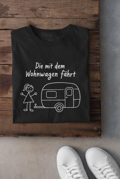 Die mit dem Wohnwagen fährt