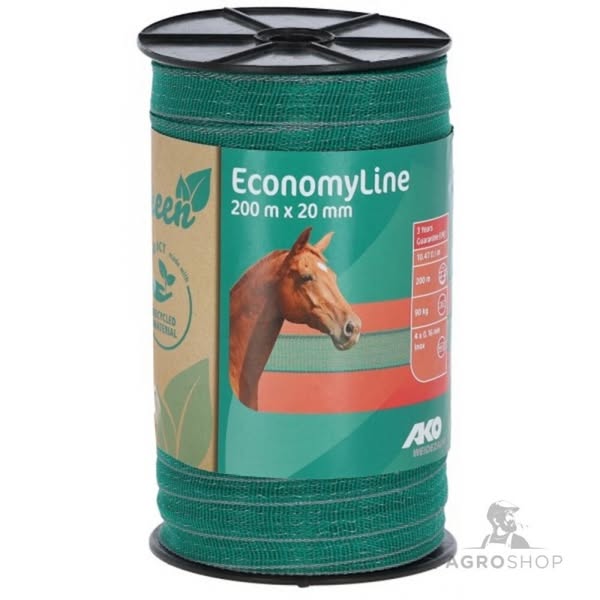 Sähköpaimenen aitanauha AKO EconomyLine Recycled 20mm 200m