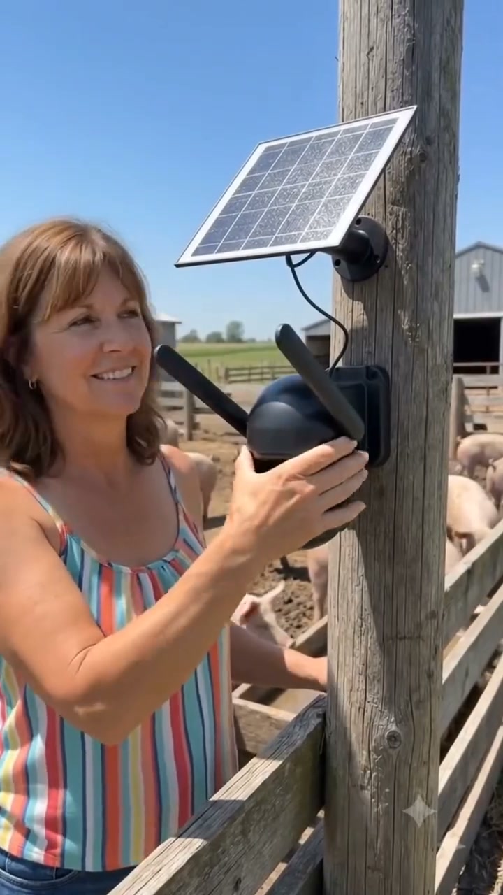 Solar-Powered Simulated Surveillance Camera Street Light