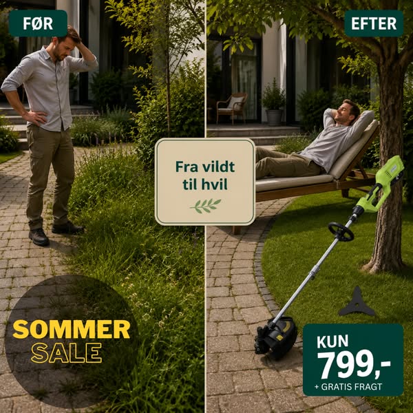 Sommerudsalg hos Dktrimmer - 230v buskrydder KUN 799