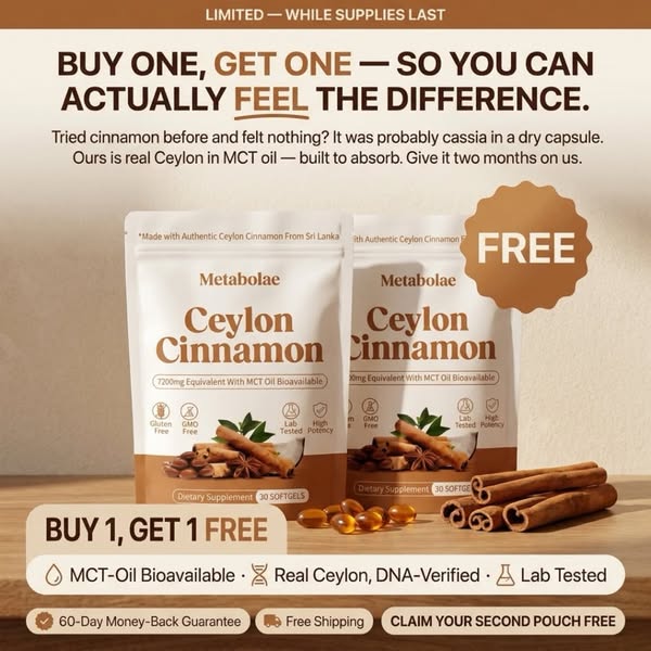 Ceylon Cinnamon 7200mg Equivalent with MCT Oil