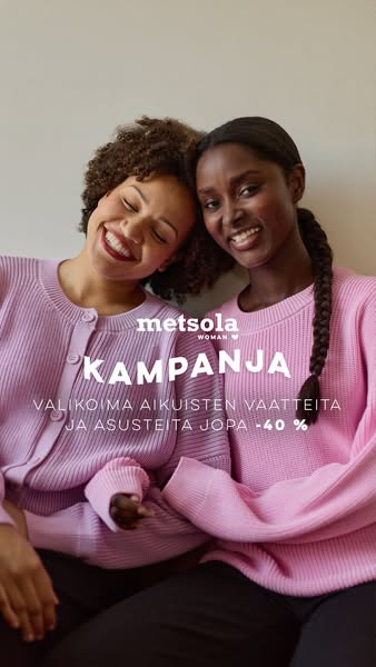 Aikuisten vaatteet jopa -40 % 30.8. asti!