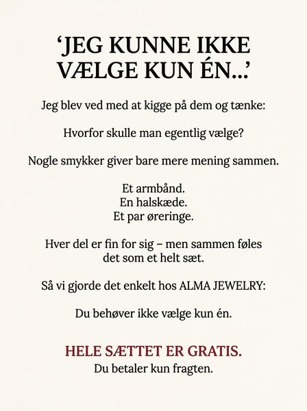Alt er gratis.